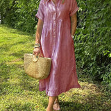 Flowy Maxi Dress - Red