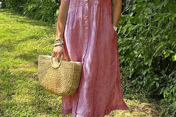 Flowy Maxi Dress - Red
