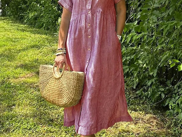 Flowy Maxi Dress - Red