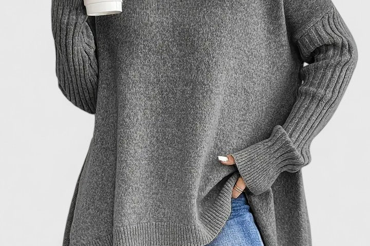 Women's Turtleneck Knit Sweater | Warm Roll-Neck Pullover