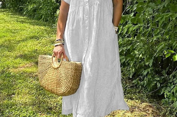 Flowy Maxi Dress - White