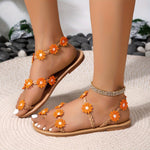 Floral Boho Flat Sandals lifestyle