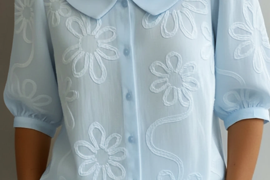 Women's Floral Print Blouse | Lightweight Feminine Blouse