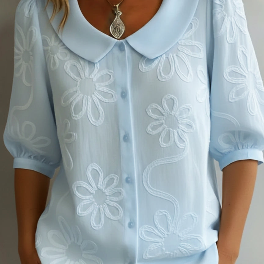 Women's Floral Print Blouse | Lightweight Feminine Blouse