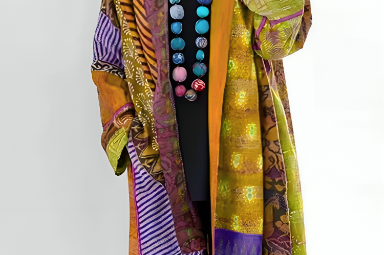 Women's Patchwork Print Kimono Cardigan | Bohemian Open-Front Cover-Up