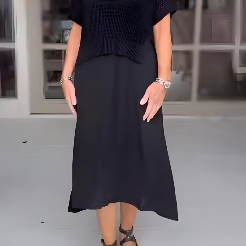 Women's Openwork Knit Two-Piece Set | Refined Airy Summer Set