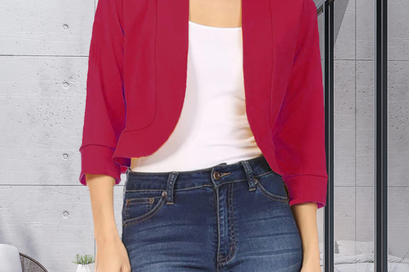 Women's Cropped Short-Cut Blazer | Chic Fitted Blazer