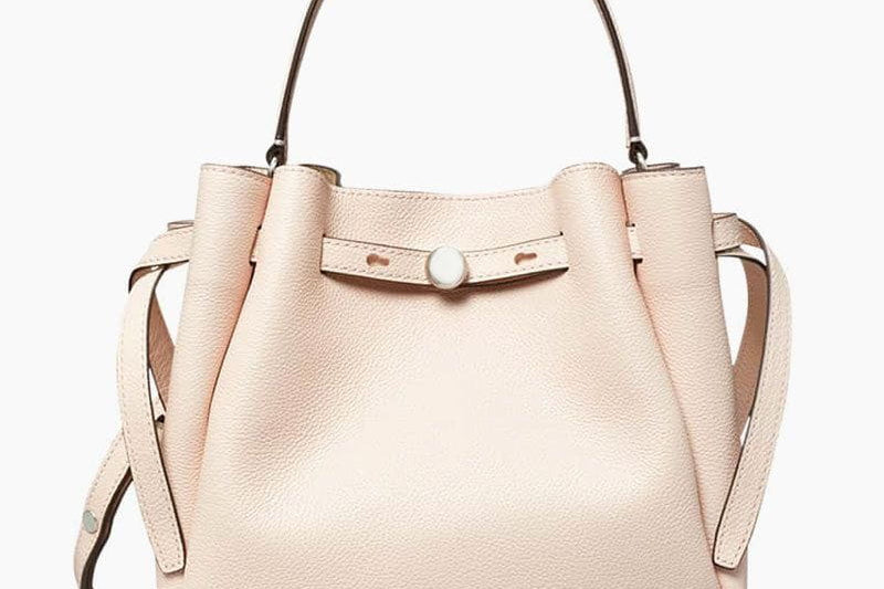 Women's Pebbled Leather Bucket Bag | Softly Structured Crossbody Bucket Bag