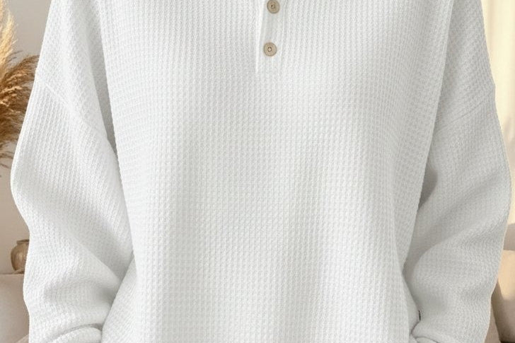 Adriana - Women's Collared Polo Knit Sweater with Button Placket