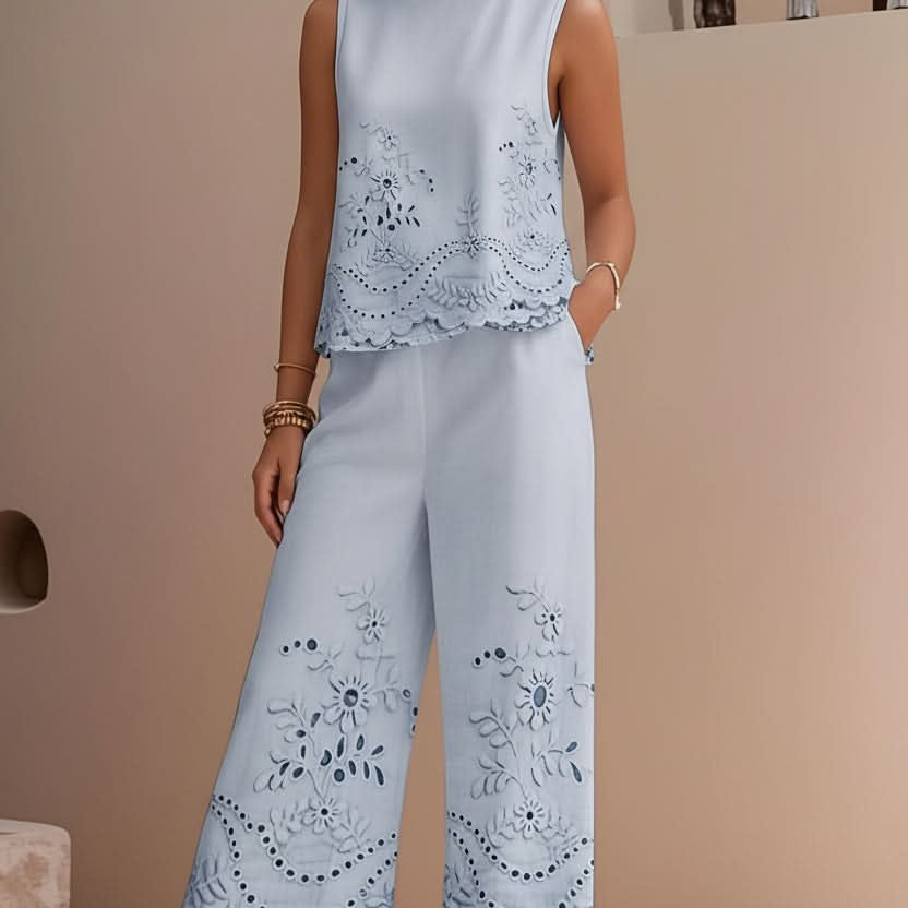 Women's Floral Two-Piece Set | Coordinated Casual Matching Set