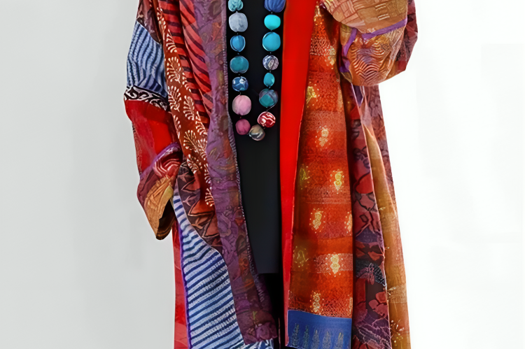 Women's Patchwork Print Kimono Cardigan | Bohemian Open-Front Cover-Up