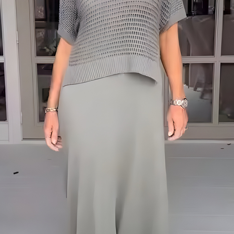 Women's Openwork Knit Two-Piece Set | Refined Airy Summer Set