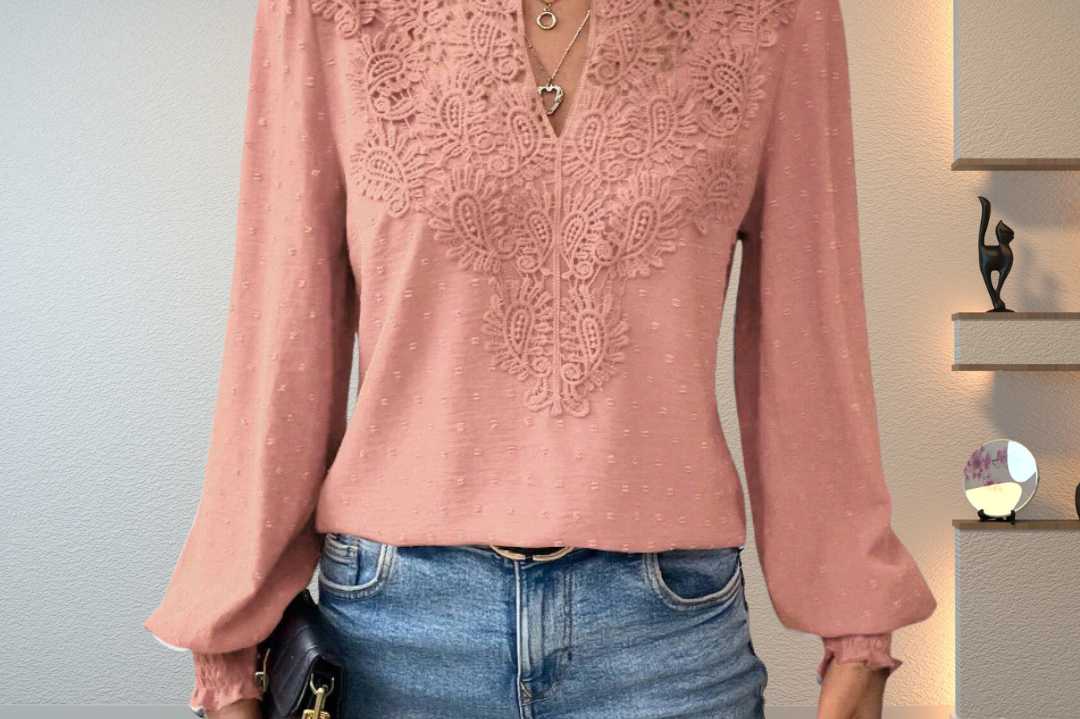 Women's Lightweight Draped Blouse | Elegant Feminine Everyday Blouse