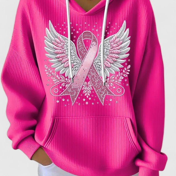 Women's Knit Hooded Sweater | Soft Drawstring Hoodie