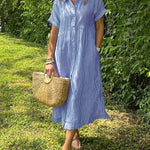 Flowy Maxi Dress - Blue