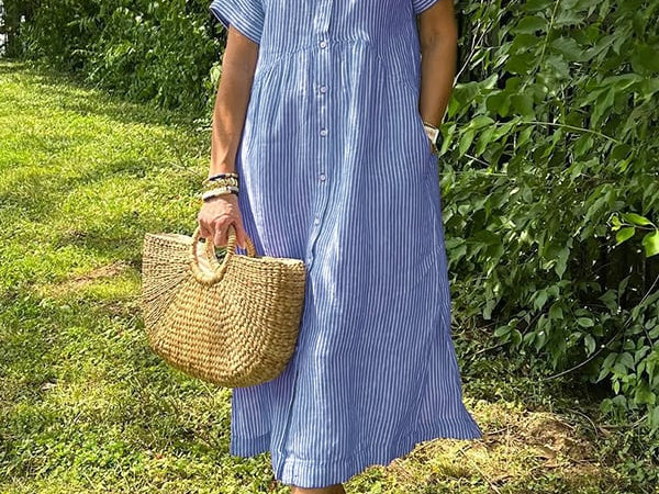 Flowy Maxi Dress - Blue