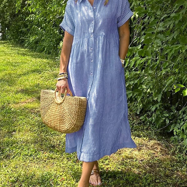 Flowy Maxi Dress - Blue