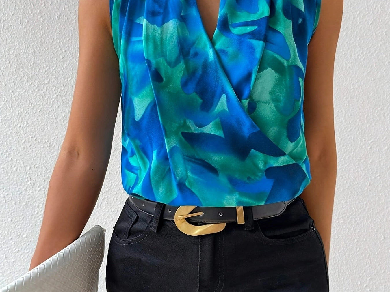 Sleeveless Wrap Blouse side