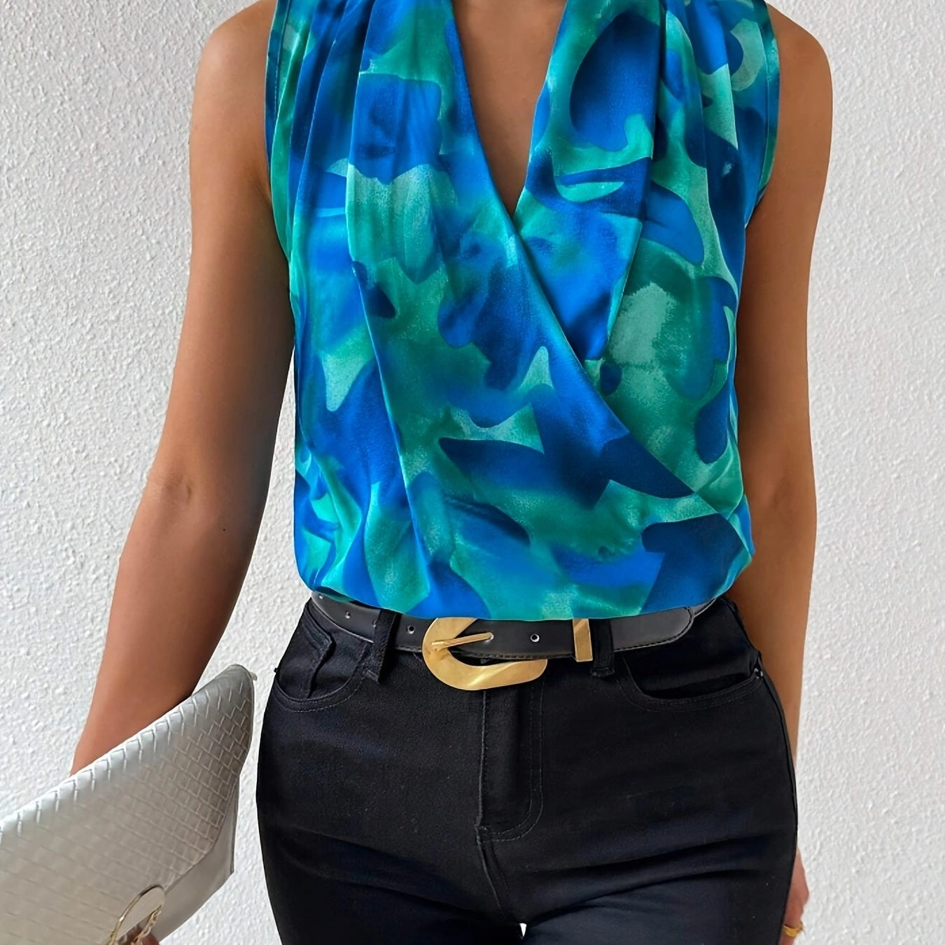 Sleeveless Wrap Blouse side