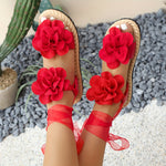 Floral Bow Ankle-Strap Sandals side