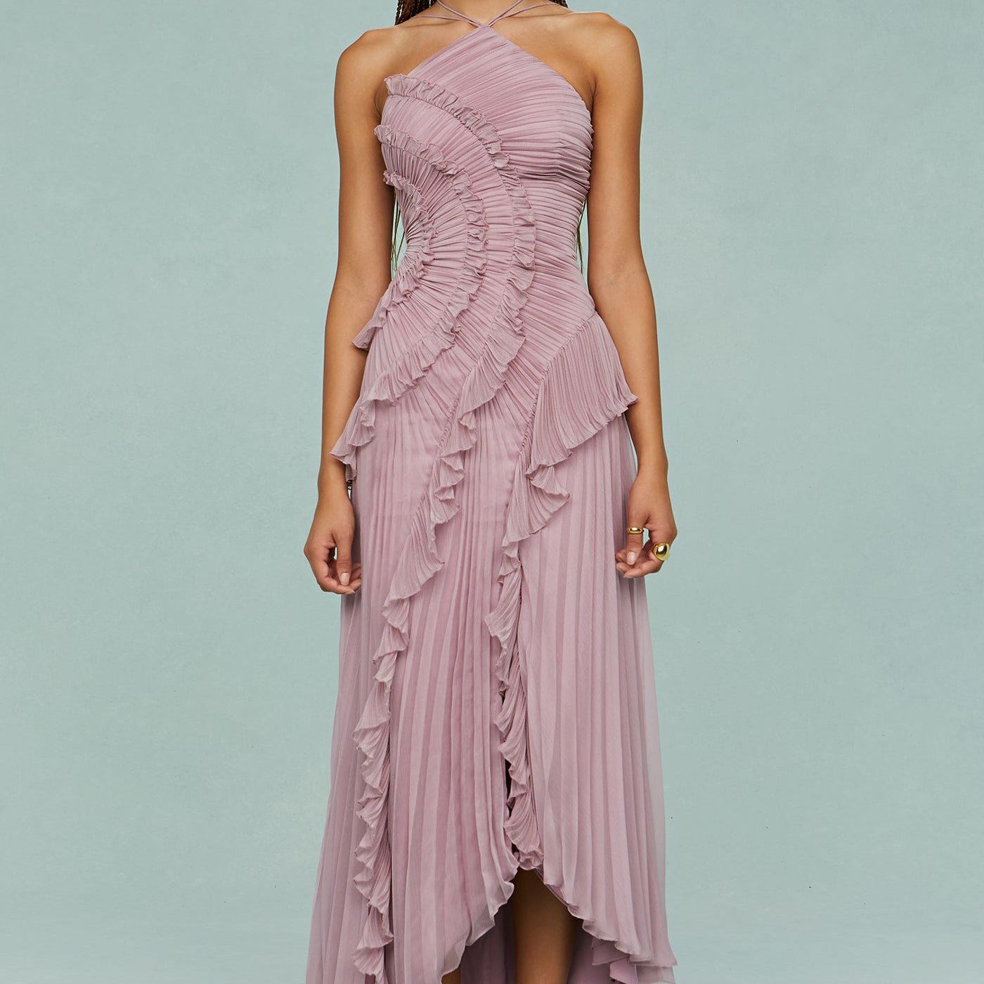 Women's Halter Neck Maxi Dress | Elegant Backless Evening Gown