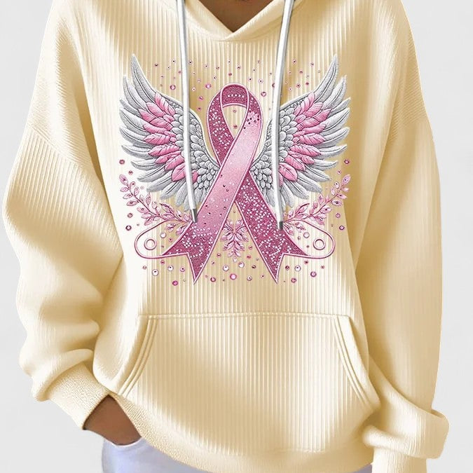 Women's Knit Hooded Sweater | Soft Drawstring Hoodie