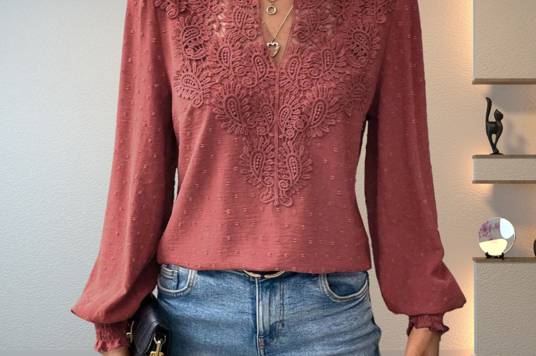 Women's Lightweight Draped Blouse | Elegant Feminine Everyday Blouse