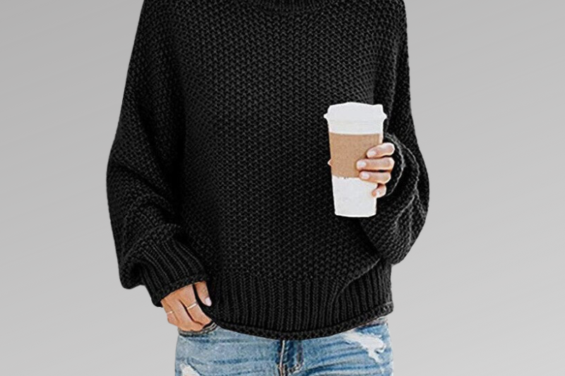 Women's Turtleneck Knit Sweater | Refined High-Neck Pullover