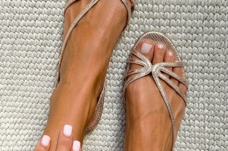 Women's Leather Embellished Strappy Sandals | Elegant Summer Flat Sandals