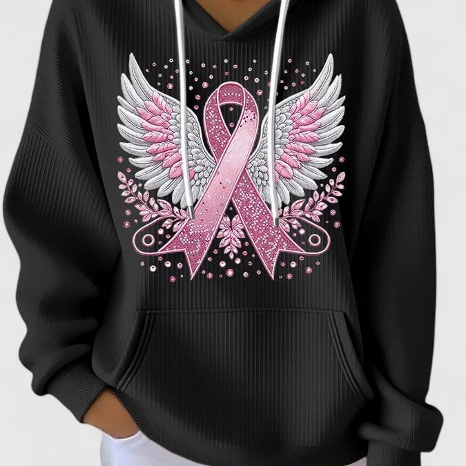 Women's Knit Hooded Sweater | Soft Drawstring Hoodie