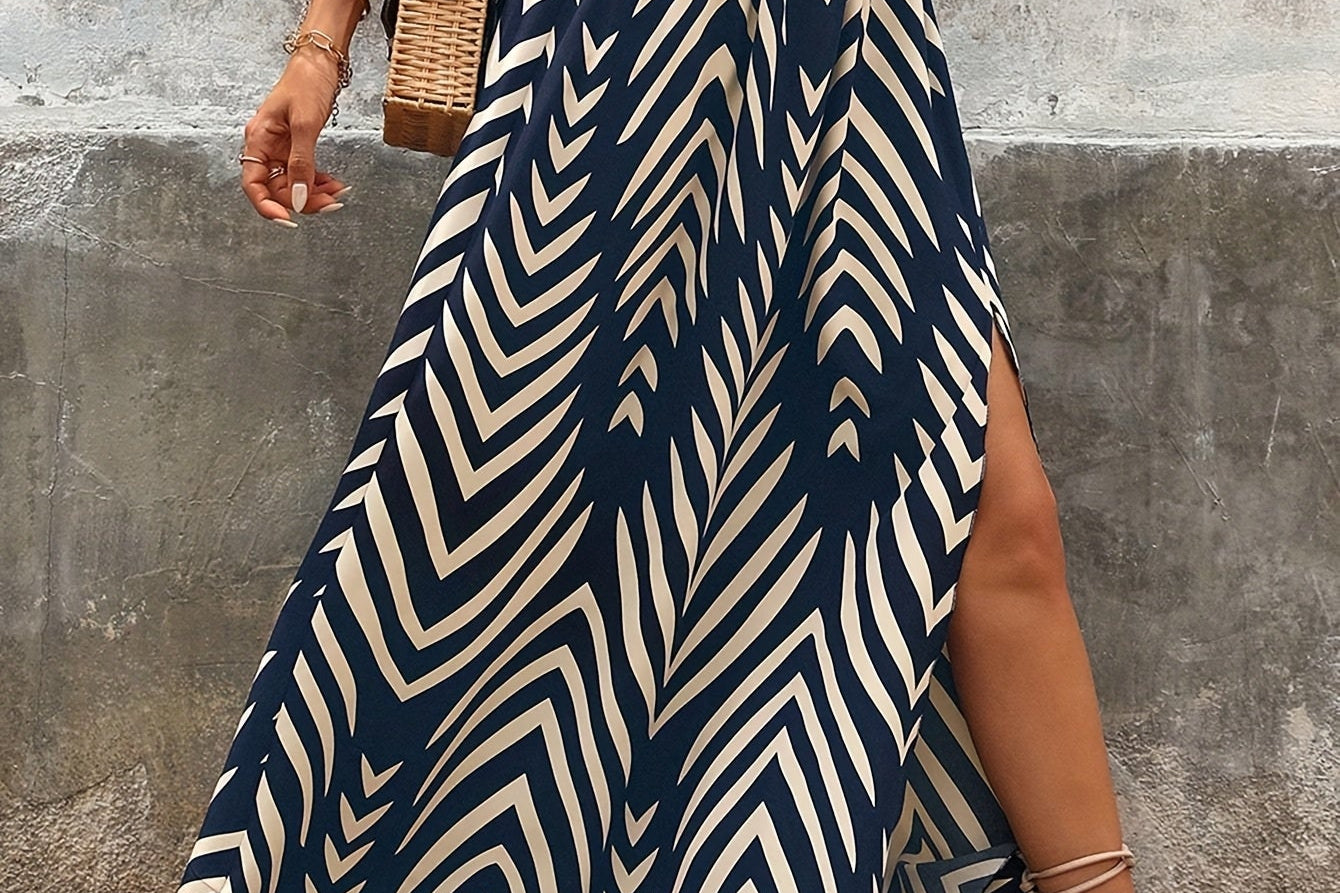 Boho Graphic Print Maxi Skirt