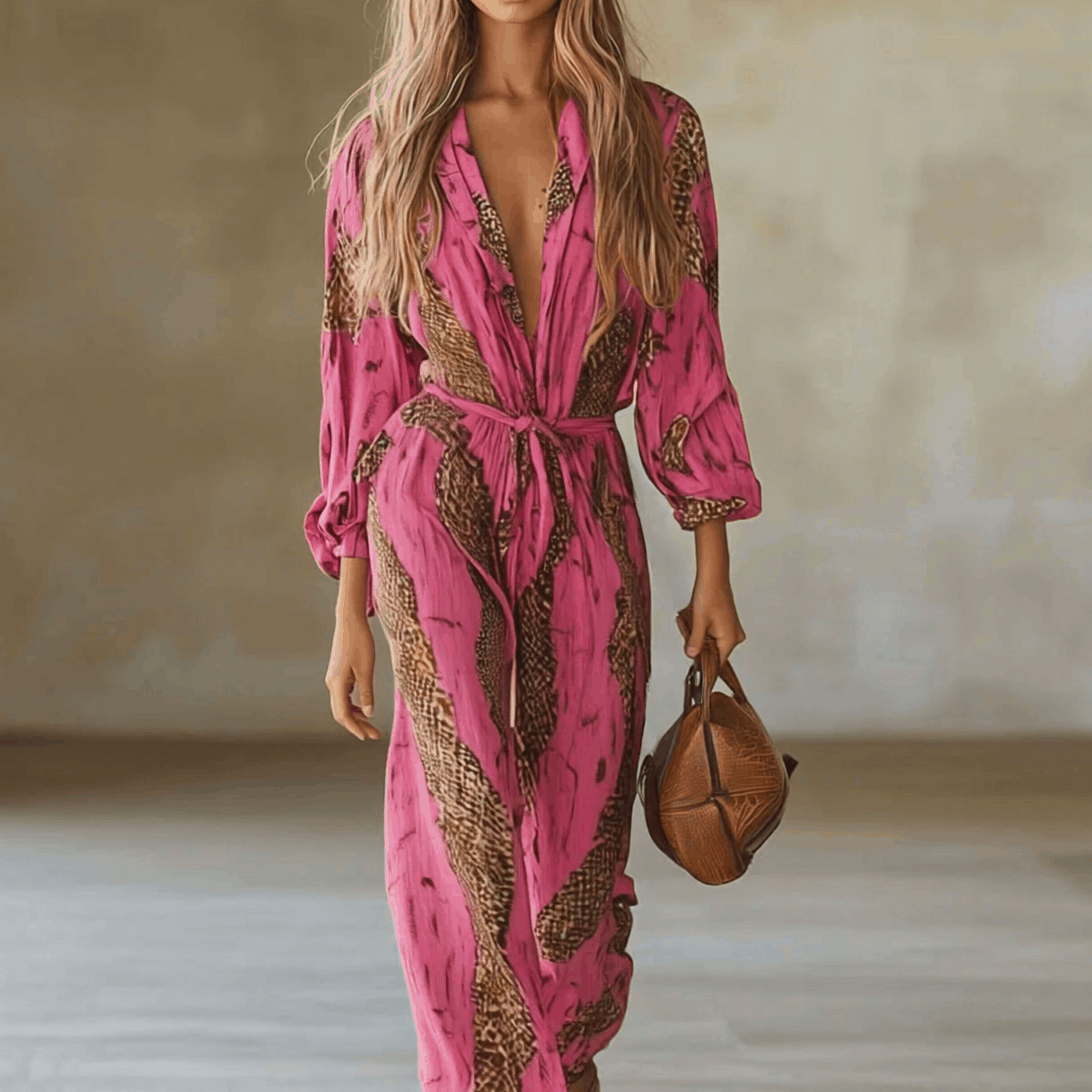 Allegra | Women's Jumpsuit with Flattering Wide-Leg Design | Stylish Leopard Print for Effortless Day-to-Night Transition 1