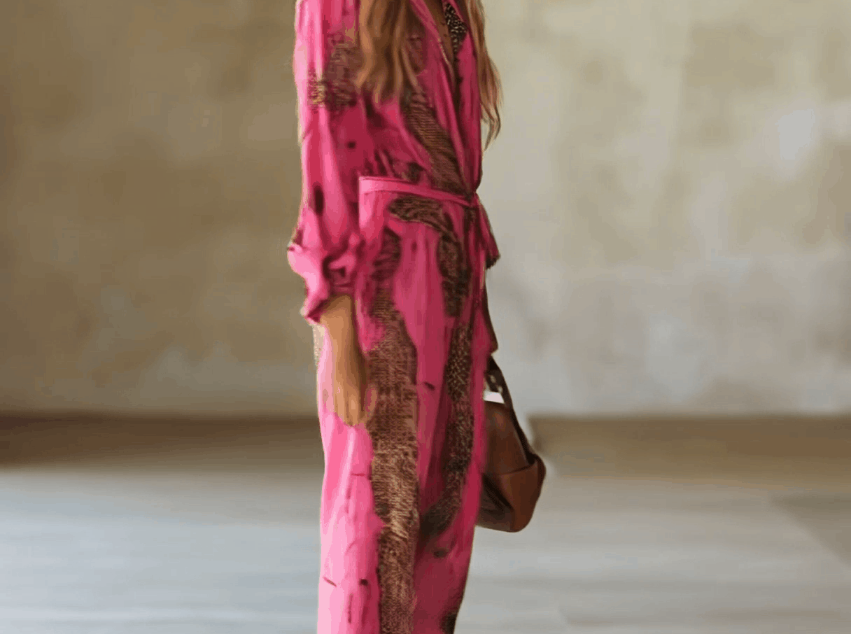 Allegra | Women's Jumpsuit with Flattering Wide-Leg Design | Stylish Leopard Print for Effortless Day-to-Night Transition 2