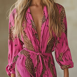 Allegra | Women's Jumpsuit with Flattering Wide-Leg Design | Stylish Leopard Print for Effortless Day-to-Night Transition 4