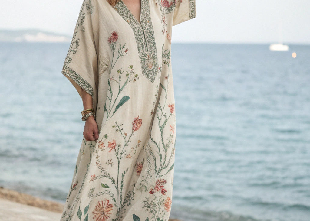 Amelia Collection | Bohemian Caftan Dress with Fluid Fit & Lightweight Fabric | Effortless Summer Style for All Silhouettes 1