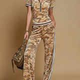 Athleisure Set | Camo Pattern Matching Workout Set | Stylish Comfortable 2