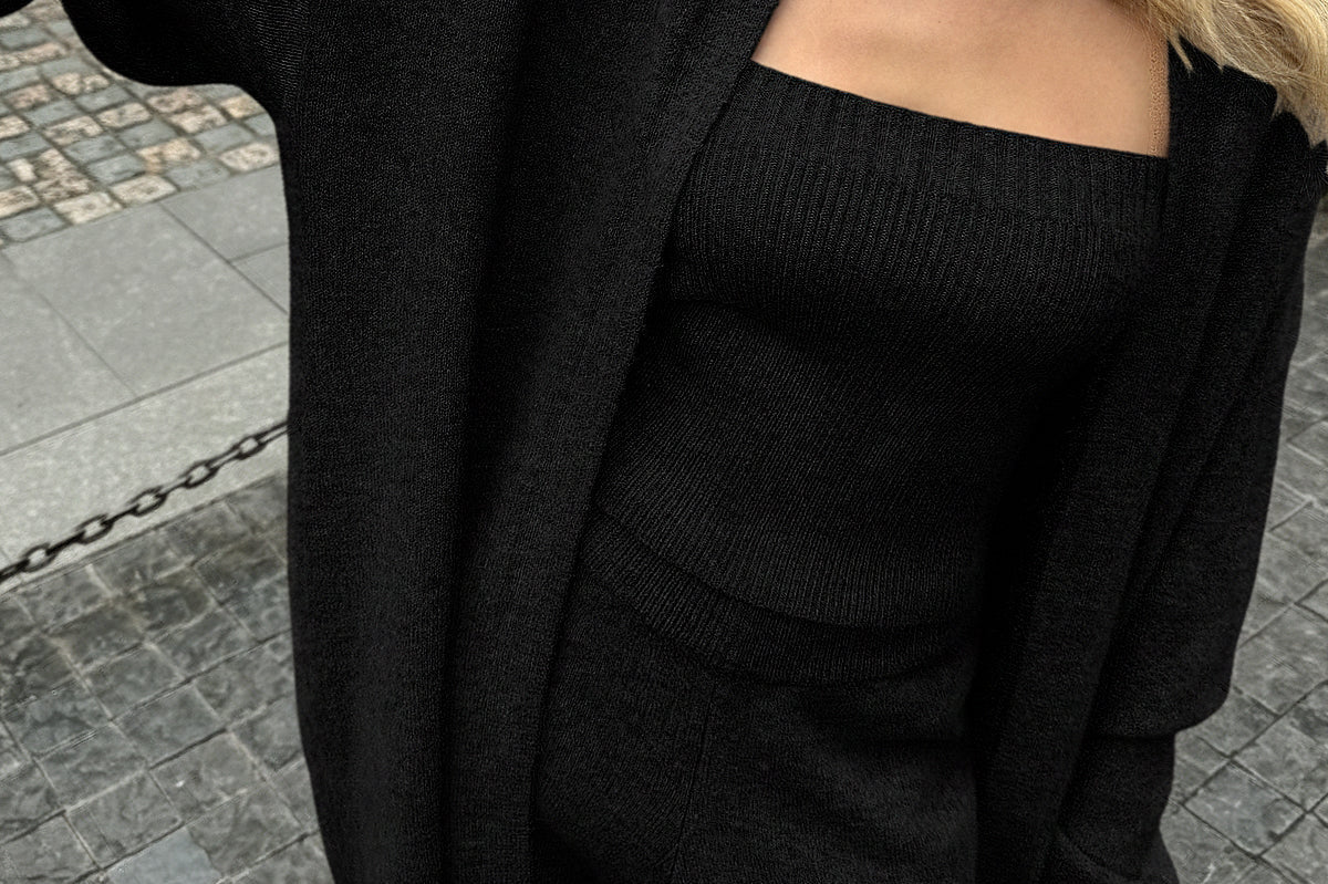 Women's Knit Two-Piece Set | Fitted Top and Matching Pants Set