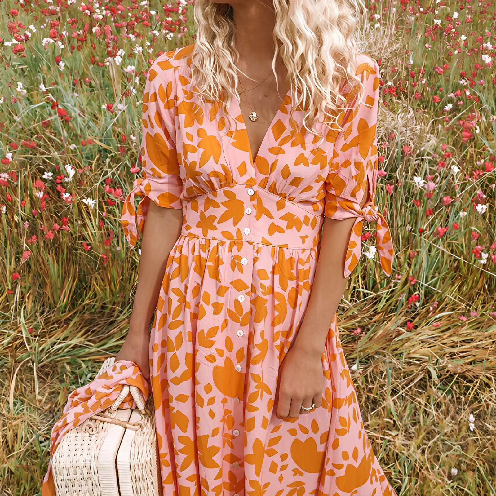 Women's Patterned Summer Dress | Chic Printed A-Line Dress