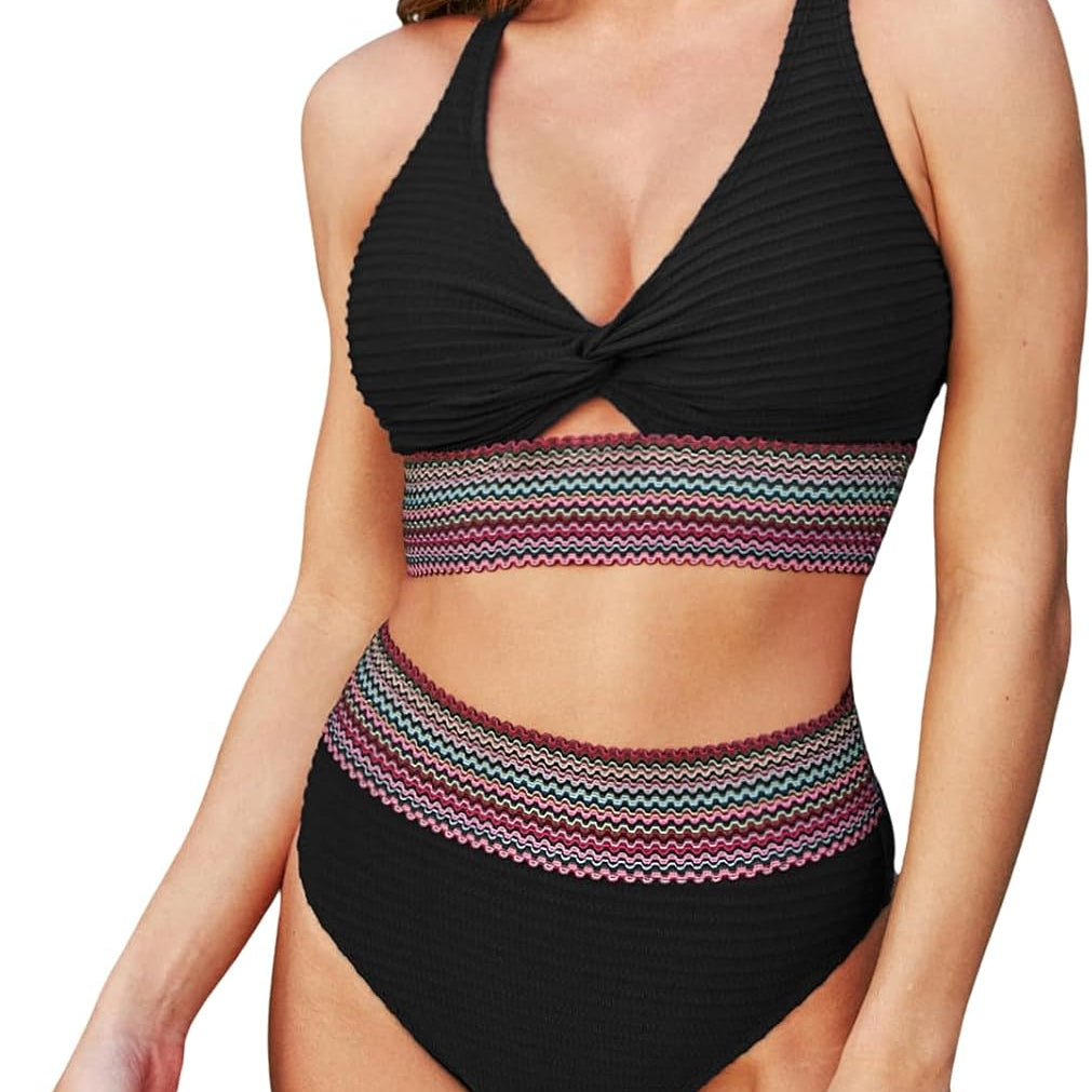Bikini Set | High-Waisted Shaping Swimwear | Elegant Comfortable Design for Summer 0