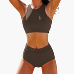 Bikini Set | Structured Bustier Top with Mid-Rise Bottoms | Athletic Stylish Comfortable 3