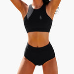 Bikini Set | Structured Bustier Top with Mid-Rise Bottoms | Athletic Stylish Comfortable 4