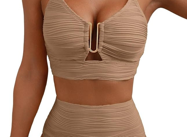 Bikini Sets | High Waisted Shaping Swimwear with Ruffle Details | Elegant and Comfortable 12