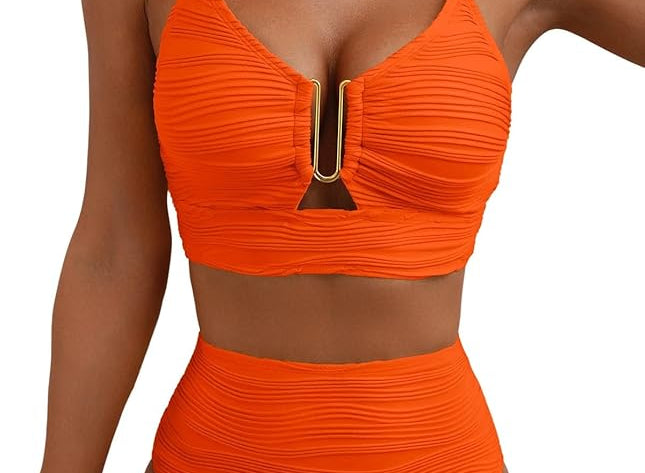 Bikini Sets | High Waisted Shaping Swimwear with Ruffle Details | Elegant and Comfortable 15