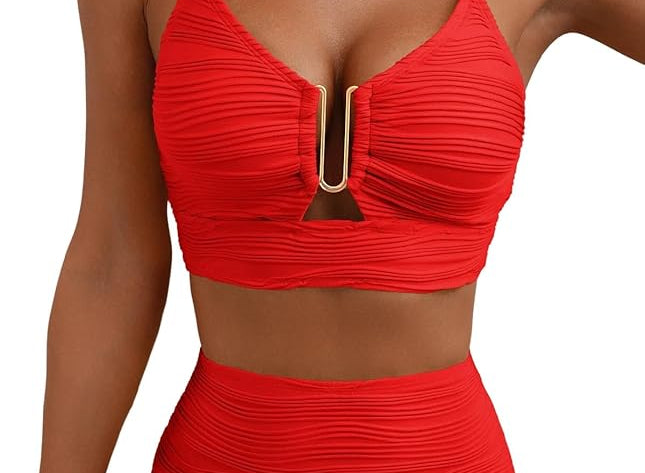 Bikini Sets | High Waisted Shaping Swimwear with Ruffle Details | Elegant and Comfortable 18