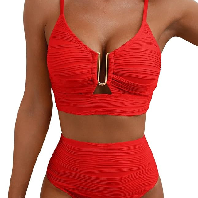 Bikini Sets | High Waisted Shaping Swimwear with Ruffle Details | Elegant and Comfortable 18