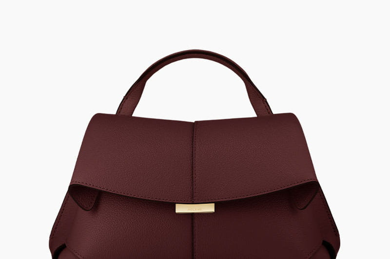 Brittany - Women's Folded Textured Leather Mini Crossbody Bag