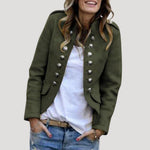 Blazer | Military-Inspired Cropped Jacket | Elegant Stylish Design 0