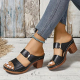 Block Heel Sandals | Cushioned Comfort Summer Footwear | Supportive Stylish 0