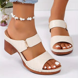 Block Heel Sandals | Cushioned Comfort Summer Footwear | Supportive Stylish 10