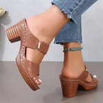 Block Heel Sandals | Cushioned Comfort Summer Footwear | Supportive Stylish 4